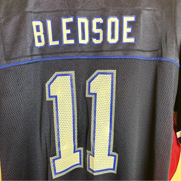 Reebok NFL Equipment Drew Bledsoe Buffalo Bills Short Sleeve Mens Jersey 2XL - Picture 6 of 11